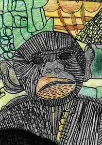 selbstbewußter Affe(1999).jpg